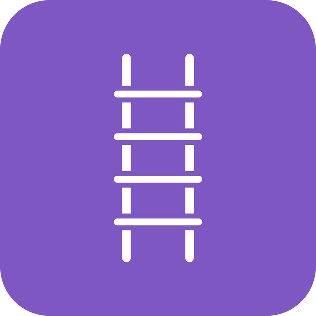 El icono del vector de la escalera se puede usar para el conjunto de iconos de bomberos