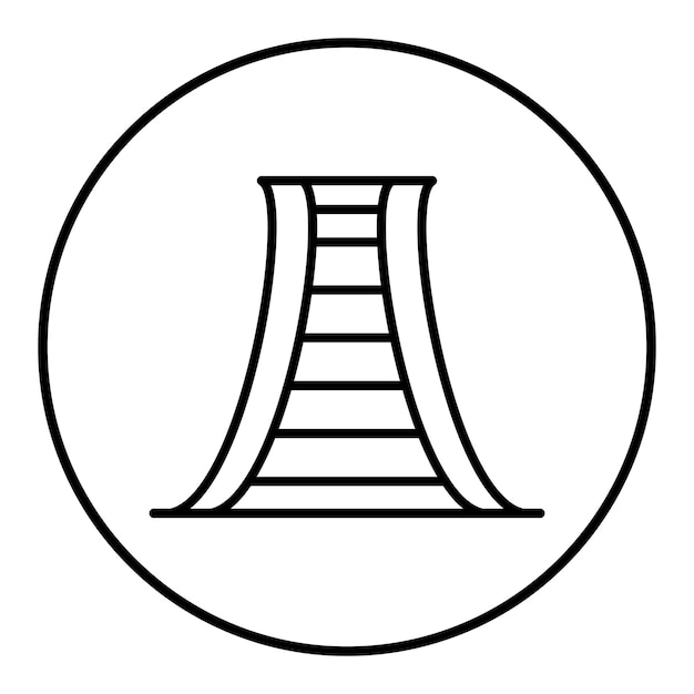 El icono del vector de la escalera puede usarse para el conjunto de iconos del supermercado