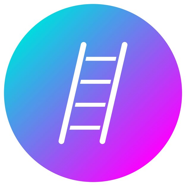 El icono del vector de la escalera se puede utilizar para el conjunto de iconos de herramientas de construcción