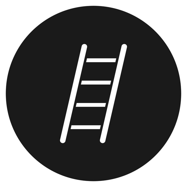 El icono del vector de la escalera se puede utilizar para el conjunto de iconos de herramientas de construcción