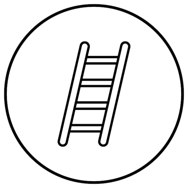 El icono del vector de la escalera se puede utilizar para el conjunto de iconos de herramientas de construcción