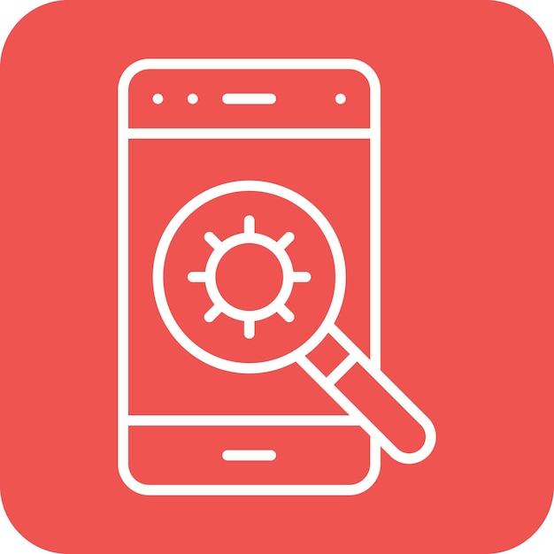 El icono del vector de escaneo de virus se puede utilizar para el conjunto de iconos de alojamiento web