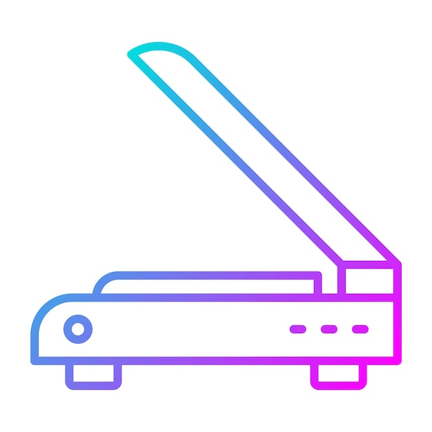 El icono del vector del escáner se puede utilizar para el conjunto de iconos de computadora y hardware