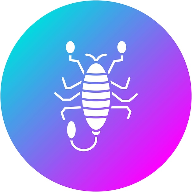 El icono del vector escorpión se puede usar para el conjunto de iconos del desierto