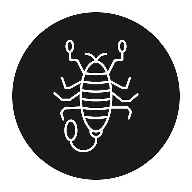 El icono del vector escorpión se puede usar para el conjunto de iconos del desierto