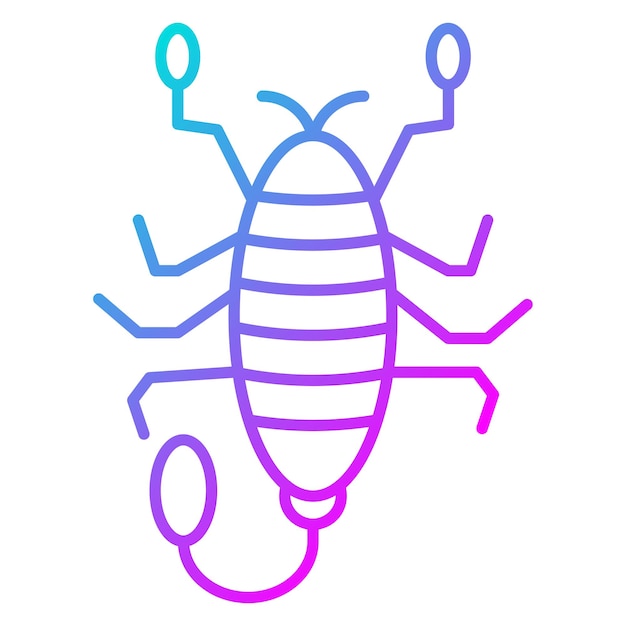 El icono del vector escorpión se puede usar para el conjunto de iconos del desierto