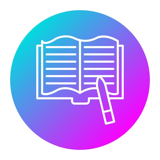 El icono del vector de escritura se puede utilizar para el conjunto de iconos de literatura