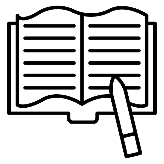 El icono del vector de escritura se puede utilizar para el conjunto de iconos de literatura