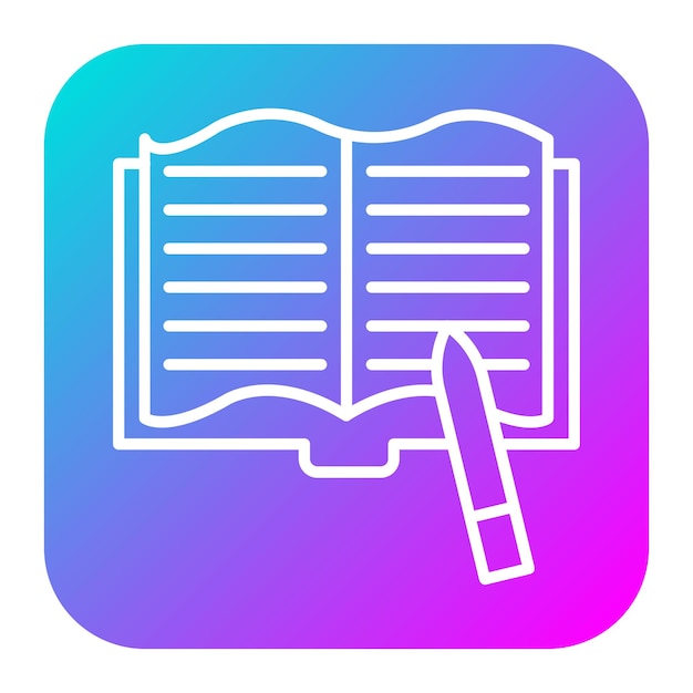El icono del vector de escritura se puede utilizar para el conjunto de iconos de literatura