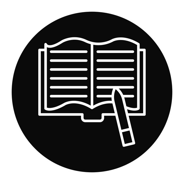 El icono del vector de escritura se puede utilizar para el conjunto de iconos de literatura