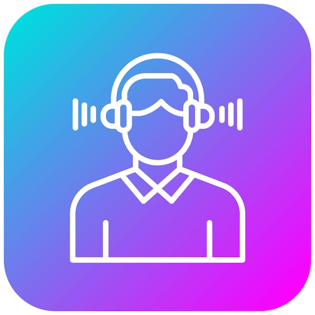 El icono del vector de escucha se puede usar para el conjunto de iconos de liderazgo