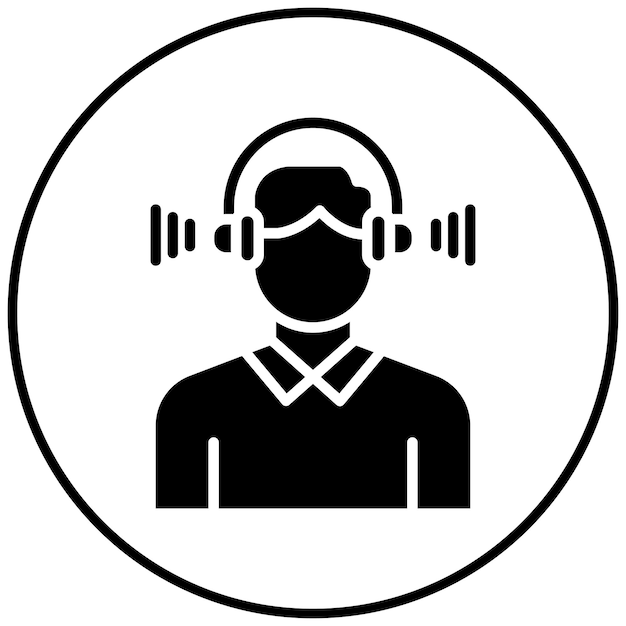 El icono del vector de escucha se puede usar para el conjunto de iconos de liderazgo