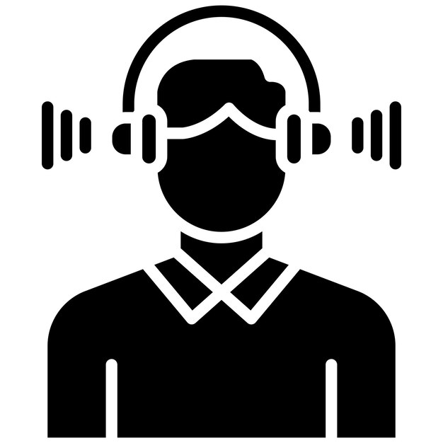 El icono del vector de escucha se puede usar para el conjunto de iconos de liderazgo