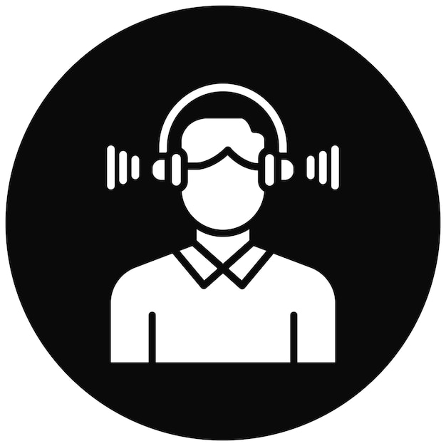 El icono del vector de escucha se puede usar para el conjunto de iconos de liderazgo