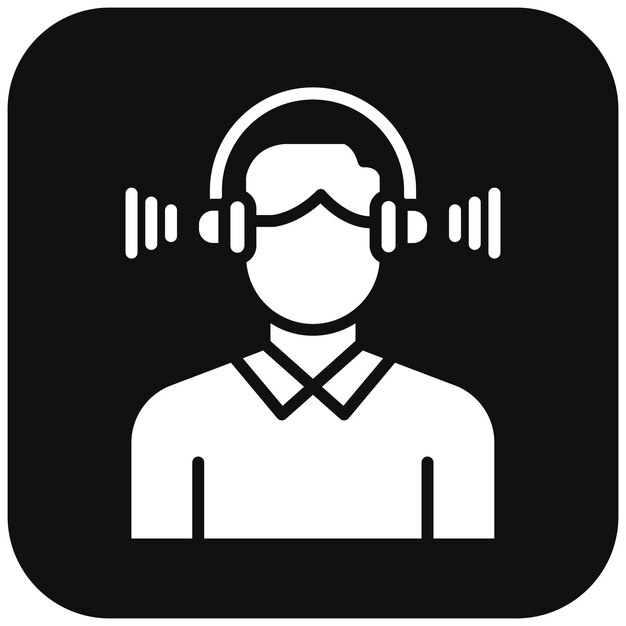 El icono del vector de escucha se puede usar para el conjunto de iconos de liderazgo