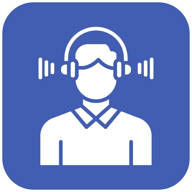 El icono del vector de escucha se puede usar para el conjunto de iconos de liderazgo