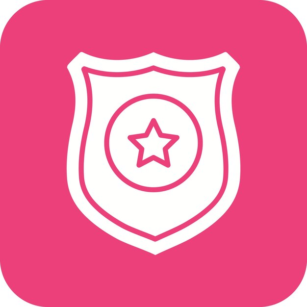 El icono del vector de escudo de policía se puede usar para el conjunto de iconos de policía