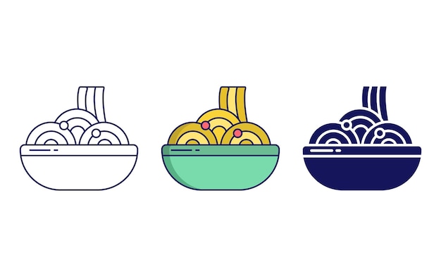 Icono de vector de espagueti