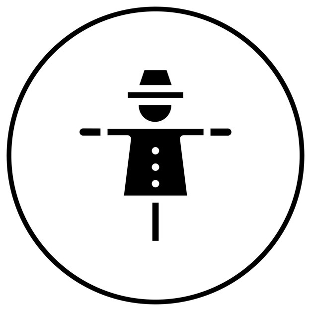 El icono del vector de espanto de cuervo se puede usar para el conjunto de iconos de agricultura