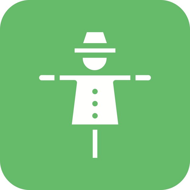 El icono del vector de espanto de cuervo se puede usar para el conjunto de iconos de agricultura