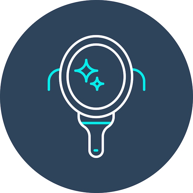 El icono del vector del espejo de la mano se puede utilizar para el conjunto de iconos de la rutina de higiene