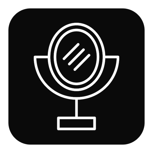 El icono del vector del espejo se puede usar para el conjunto de iconos de Spa