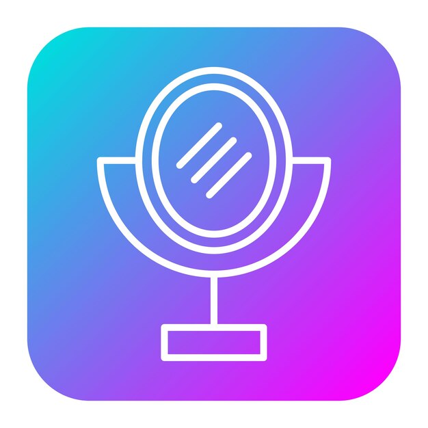 El icono del vector del espejo se puede usar para el conjunto de iconos de Spa