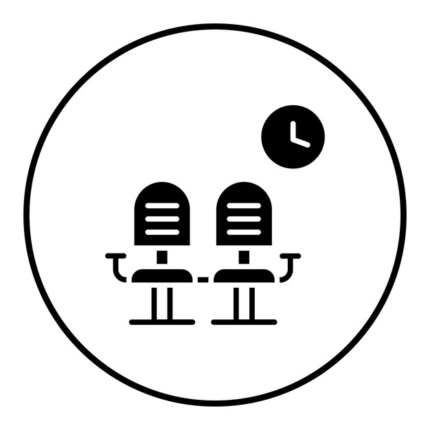 El icono del vector de espera de pacientes se puede utilizar para el conjunto de iconos de control de salud