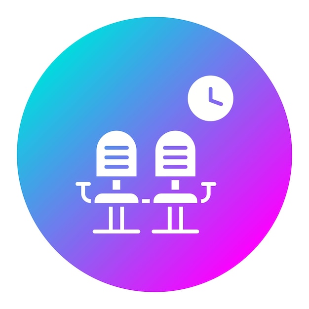 El icono del vector de espera de pacientes se puede utilizar para el conjunto de iconos de control de salud