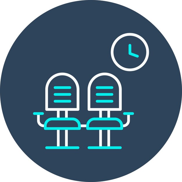 El icono del vector de espera de pacientes se puede utilizar para el conjunto de iconos de control de salud