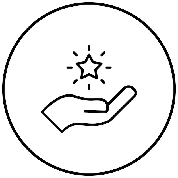 El icono del vector de esperanza se puede usar para el conjunto de iconos de caridad