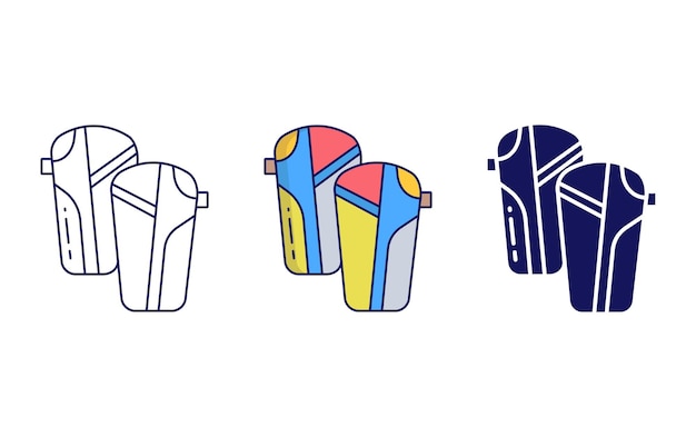 Icono de vector de espinilleras