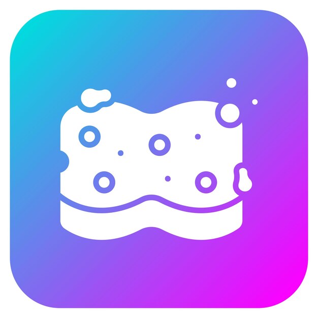 El icono del vector de la esponja se puede usar para el conjunto de iconos de limpieza de la casa