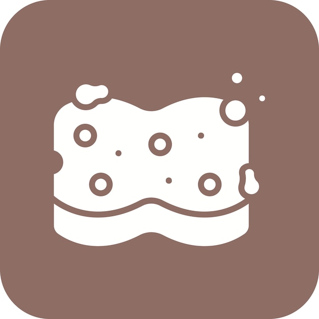 El icono del vector de la esponja se puede usar para el conjunto de iconos de limpieza de la casa