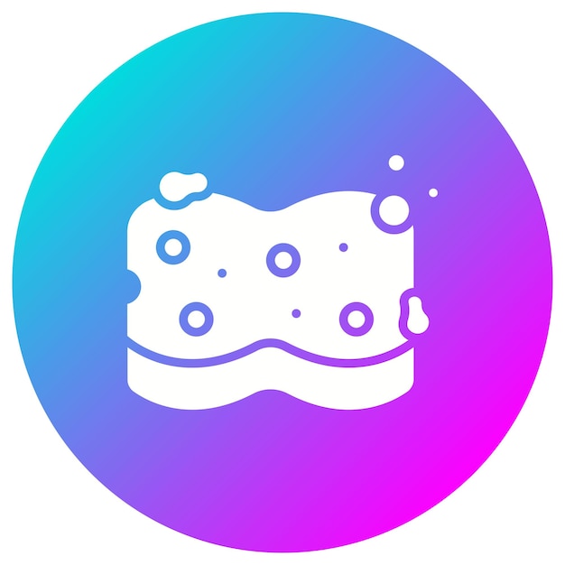 El icono del vector de la esponja se puede usar para el conjunto de iconos de limpieza de la casa
