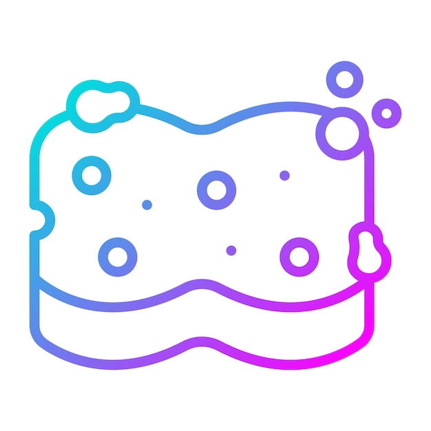 El icono del vector de la esponja se puede usar para el conjunto de iconos de limpieza de la casa