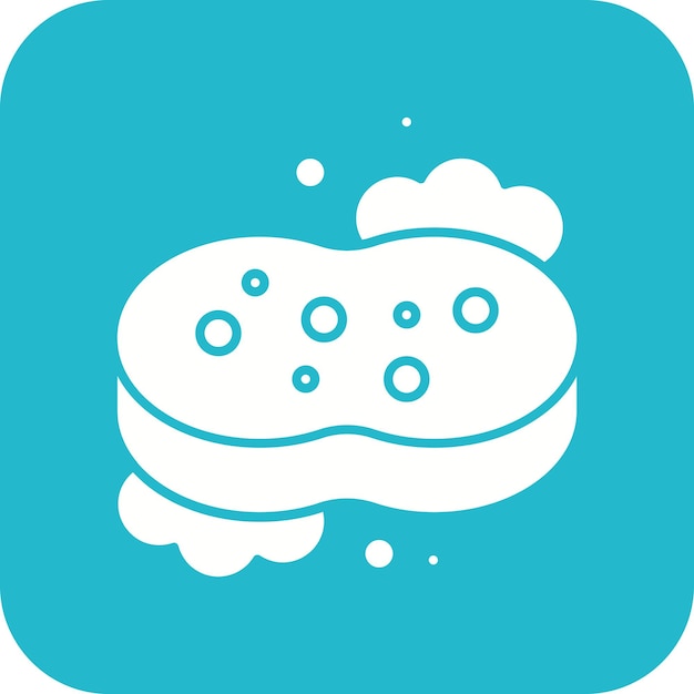 El icono del vector de la esponja se puede utilizar para el conjunto de iconos de la rutina de higiene
