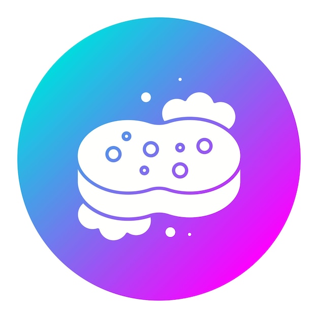 El icono del vector de la esponja se puede utilizar para el conjunto de iconos de la rutina de higiene