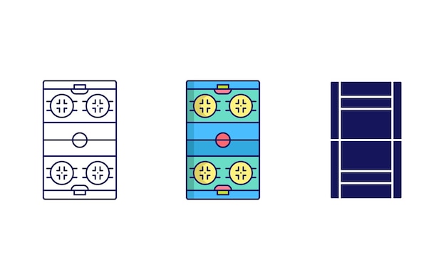 Icono de vector de estadio de hockey sobre hielo