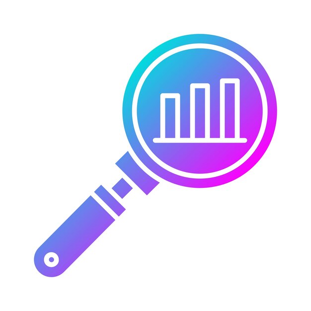 El icono del vector de estadísticas de búsqueda se puede utilizar para el conjunto de iconos de SEO y SEM