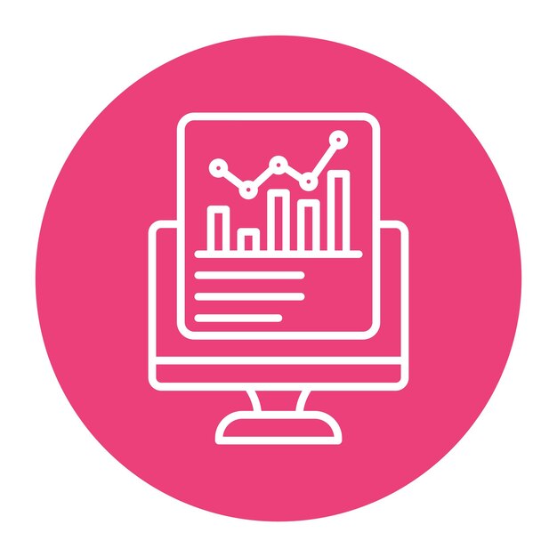 El icono del vector de estadísticas del informe se puede utilizar para el conjunto de iconos de documentos y archivos