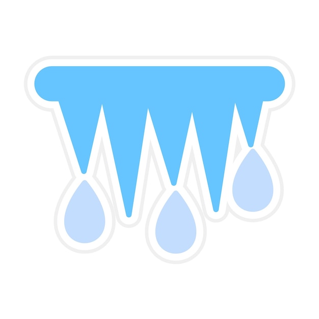 El icono del vector de estalactita se puede usar para el conjunto de iconos de invierno