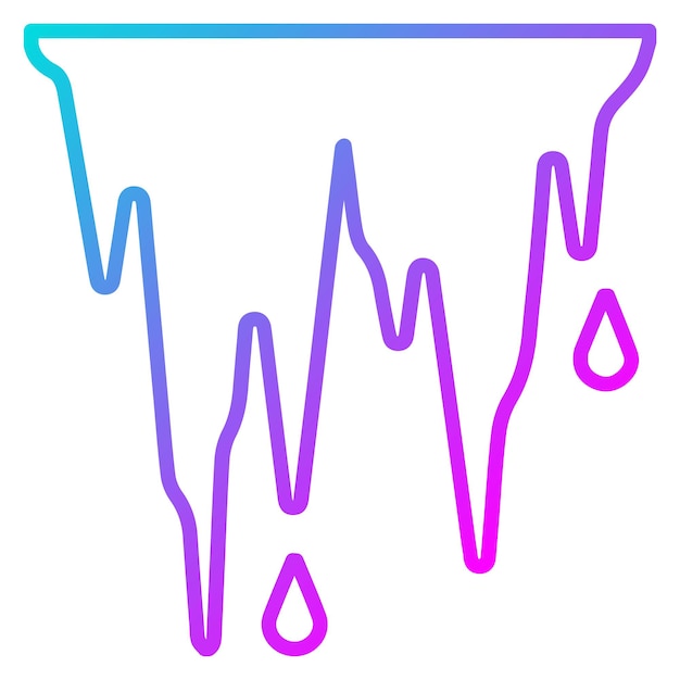 El icono del vector de estalactita se puede usar para el conjunto de iconos de invierno