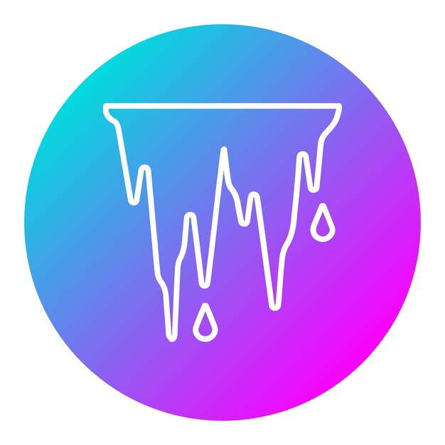 El icono del vector de estalactita se puede usar para el conjunto de iconos de invierno