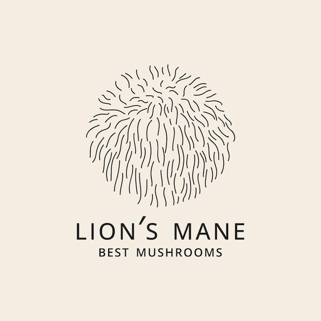 Icono de vector en estilo lineal setas de melena de león Signo de logotipo