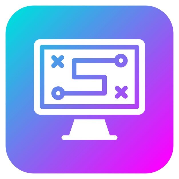 El icono del vector de estrategia digital se puede utilizar para el conjunto de iconos de marketing digital