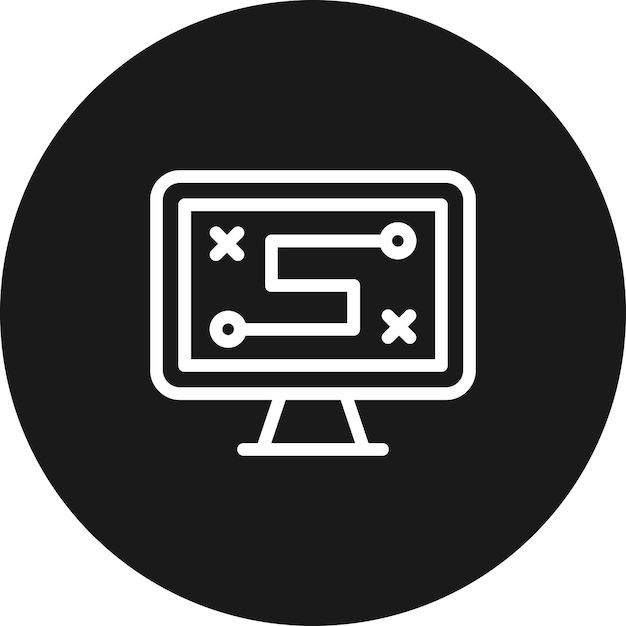 El icono del vector de estrategia digital se puede utilizar para el conjunto de iconos de marketing digital