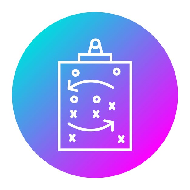 El icono del vector de la estrategia de goles se puede usar para el conjunto de iconos de fútbol
