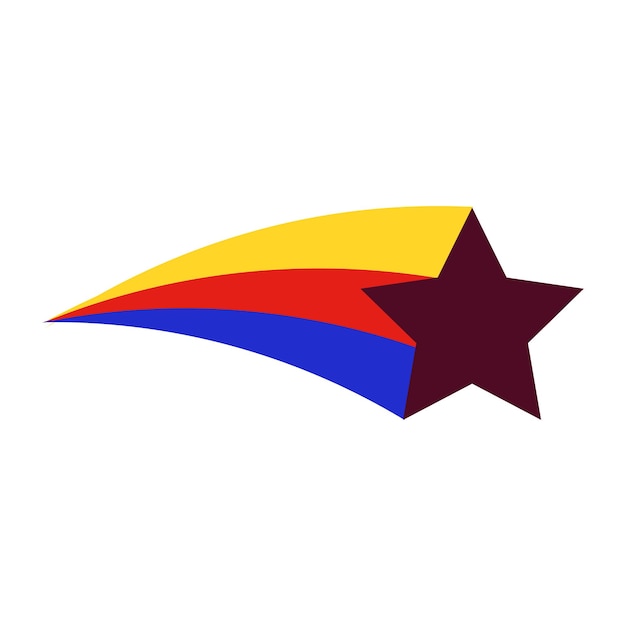 Icono de vector de estrella arco iris de icono de estrella de colores