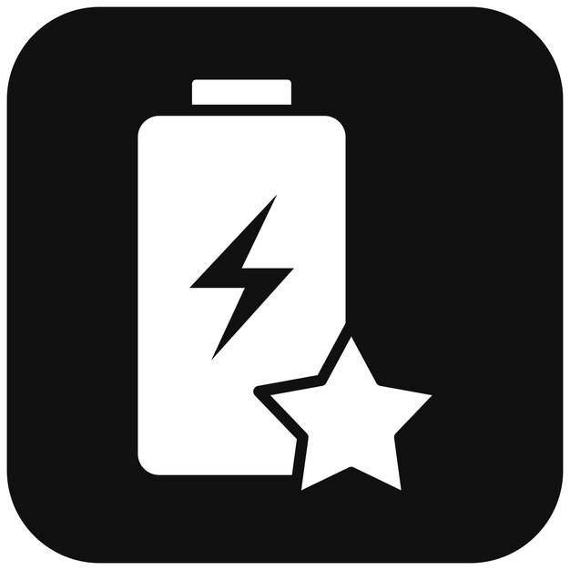 El icono del vector de estrellas se puede utilizar para el conjunto de iconos de batería y energía